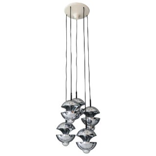 Chromed Chandelier from Kaiser Leuchten, Germany, 1960s For Sale