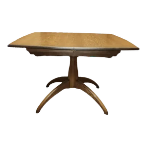 1980s Vintage English Ercol Windsor Ash Extending Dining Table