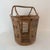 Vintage Handwoven Rattan Basket With Double Handles and Geometric Weave For Sale - Image 10 of 10