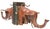 Mid-Century Modern Vintage Oversized Metal Elephant Bookends With Weathered Patina, Pair For Sale - Image 3 of 9
