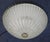 Vintage Italian flush mount with a single large textured clear Murano glass diffuser hand blown in Graniglia technique,...