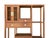 1990s Asian Asian Inspired Asymmetrical Light Brown Shelving Display Cabinet Divider Inspired Asymmetrical Light Brown Shelving Display Cabinet Divider For Sale - Image 5 of 12