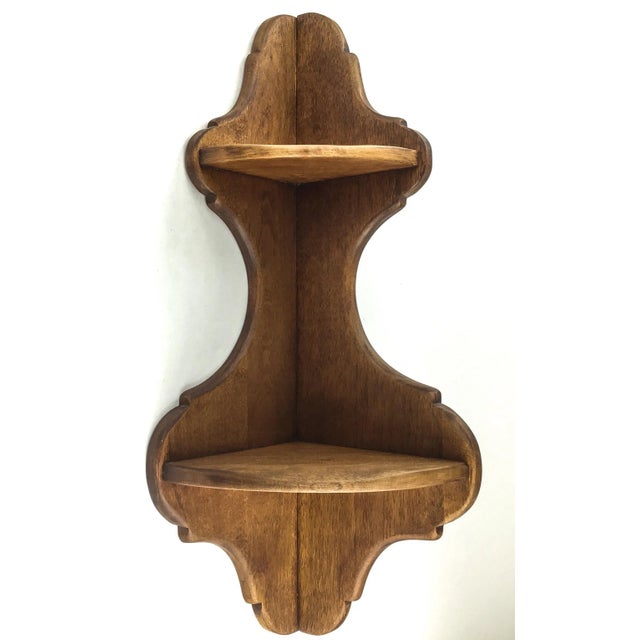 1960’s Cushman Maple Corner Curio Shelf For Sale - Image 13 of 13