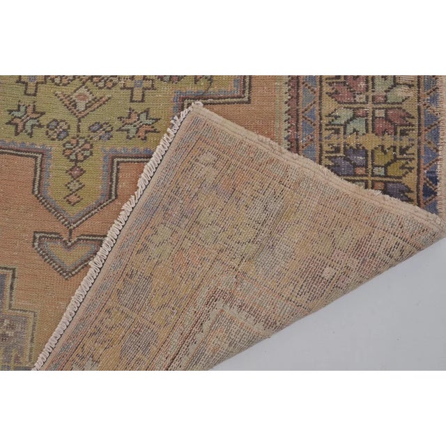 Mid 20th Century Oushak Light Orange Oushak Carpet For Sale - Image 4 of 10