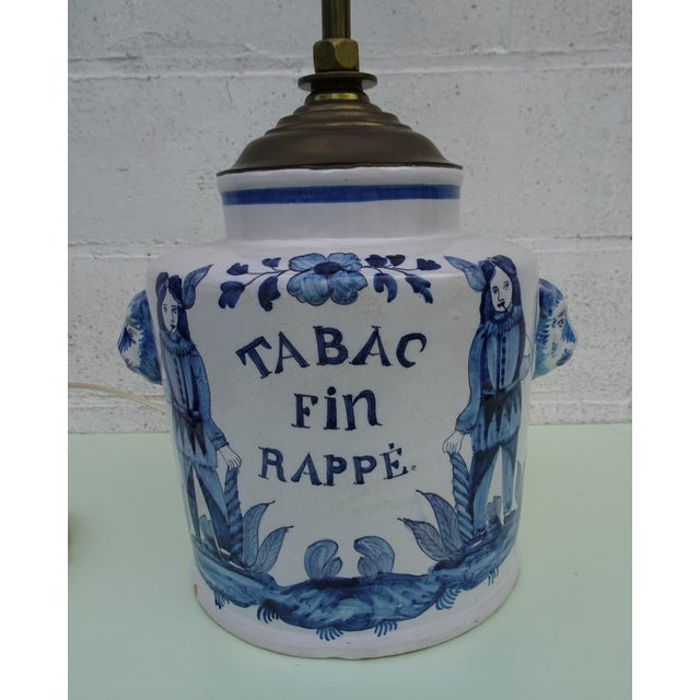 Antique Delftware Ceramic Table Lamp For Sale - Image 17 of 18