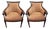 1960s Timeless Elegant Vintage Classical Empire Style Barrel-Back Armchairs Meticulously Crafted by the Legendary Hickory Chair Company. For Sale