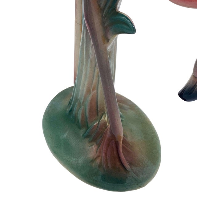 1950s Mid-Century Pink Drinking Flamingo Ceramic Tabletop Sculpture Set by Brad Keeler, 2 Pieces For Sale In Los Angeles - Image 6 of 16