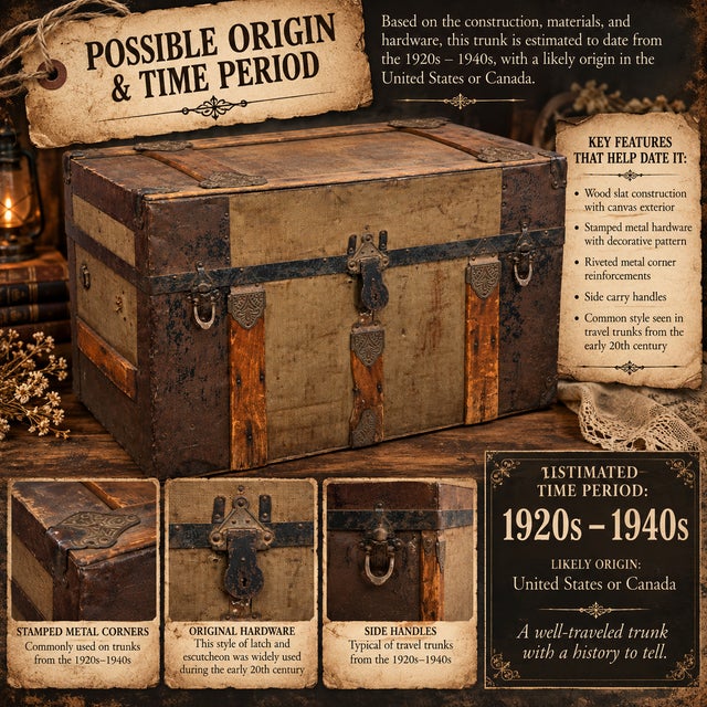 Chestnut 1930s Haunted Heirlooms Masterpiece The Sisters’ Trunk For Sale - Image 8 of 11