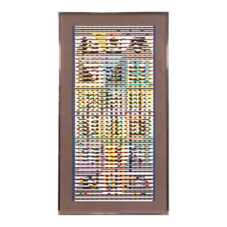 Yaacov Agam - Colorful Polygraph 1970s Signed Serigraph on Paper 22/30 Framed For Sale