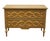 French Provincial Furniture Classics Louis XVI French Provincial 48" Green and Gold Media Chest W. Gilt Ormolu Style Decoration For Sale - Image 3 of 12