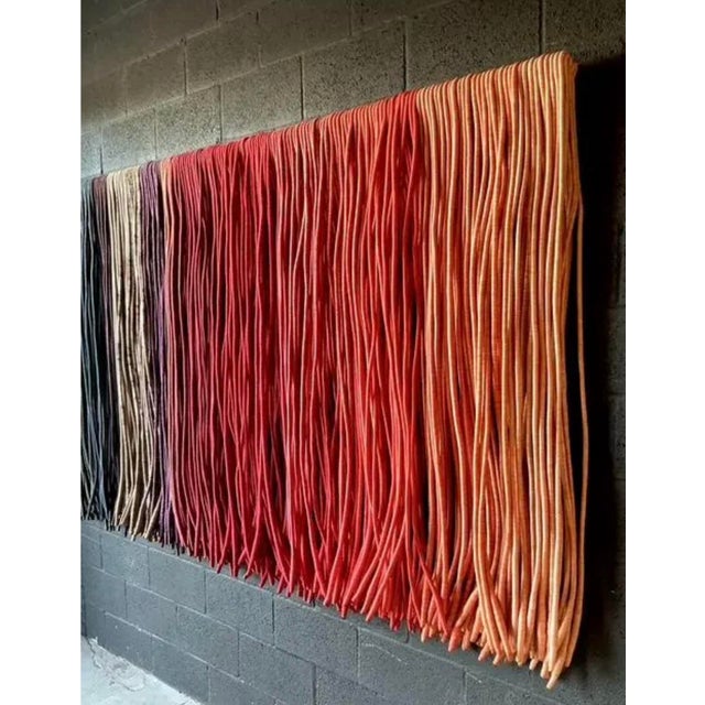 Late 20th Century Vintage Boho 1980s Barbara Barron Monumental Fiber Art Wall Sculpture For Sale - Image 5 of 12