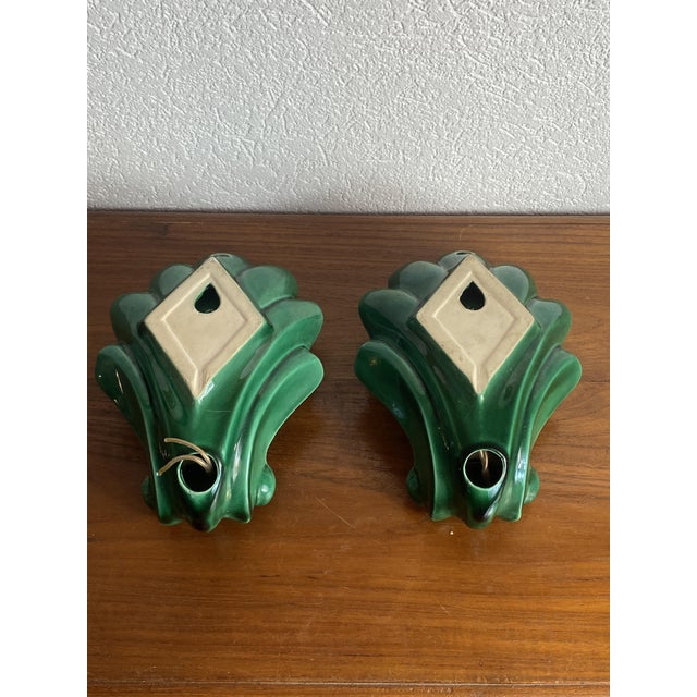 Ceramic Seashell Wall Sconces, 1950s, Set of 2 For Sale - Image 12 of 18