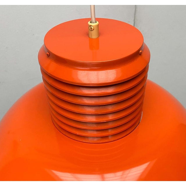 Mid-Century Modern German Space Age Orange Pendant Lamp, 1960s For Sale - Image 10 of 18