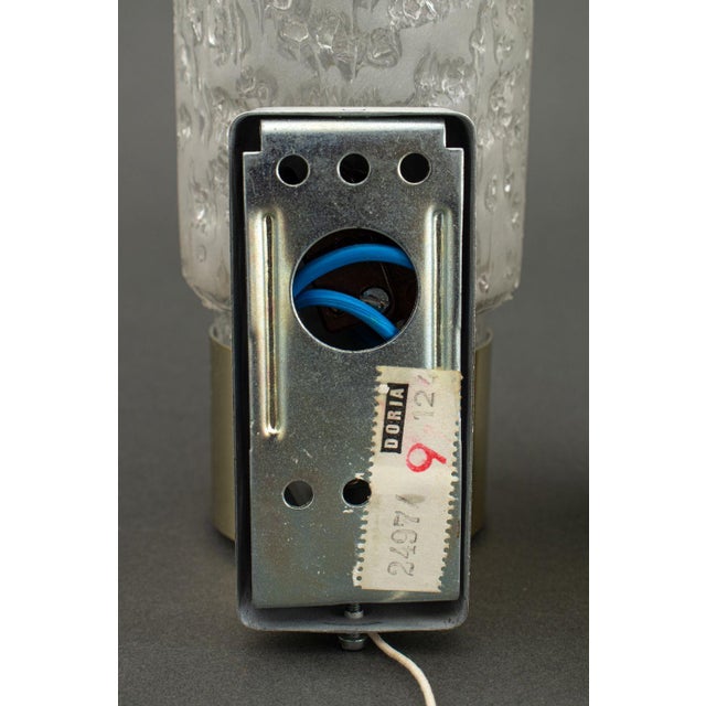 Metal Doria Leuchten Glass and Brass Sconces, Pair For Sale - Image 7 of 9