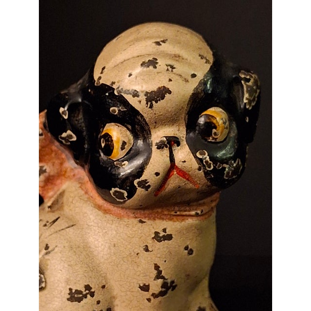 Antique Hubley Cast Iron Puppo Dog Coin Bank & Miniature Figure Set Grace Drayton For Sale - Image 9 of 17