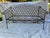 Vintage Lattice Iron Outdoor Bench For Sale - Image 4 of 13