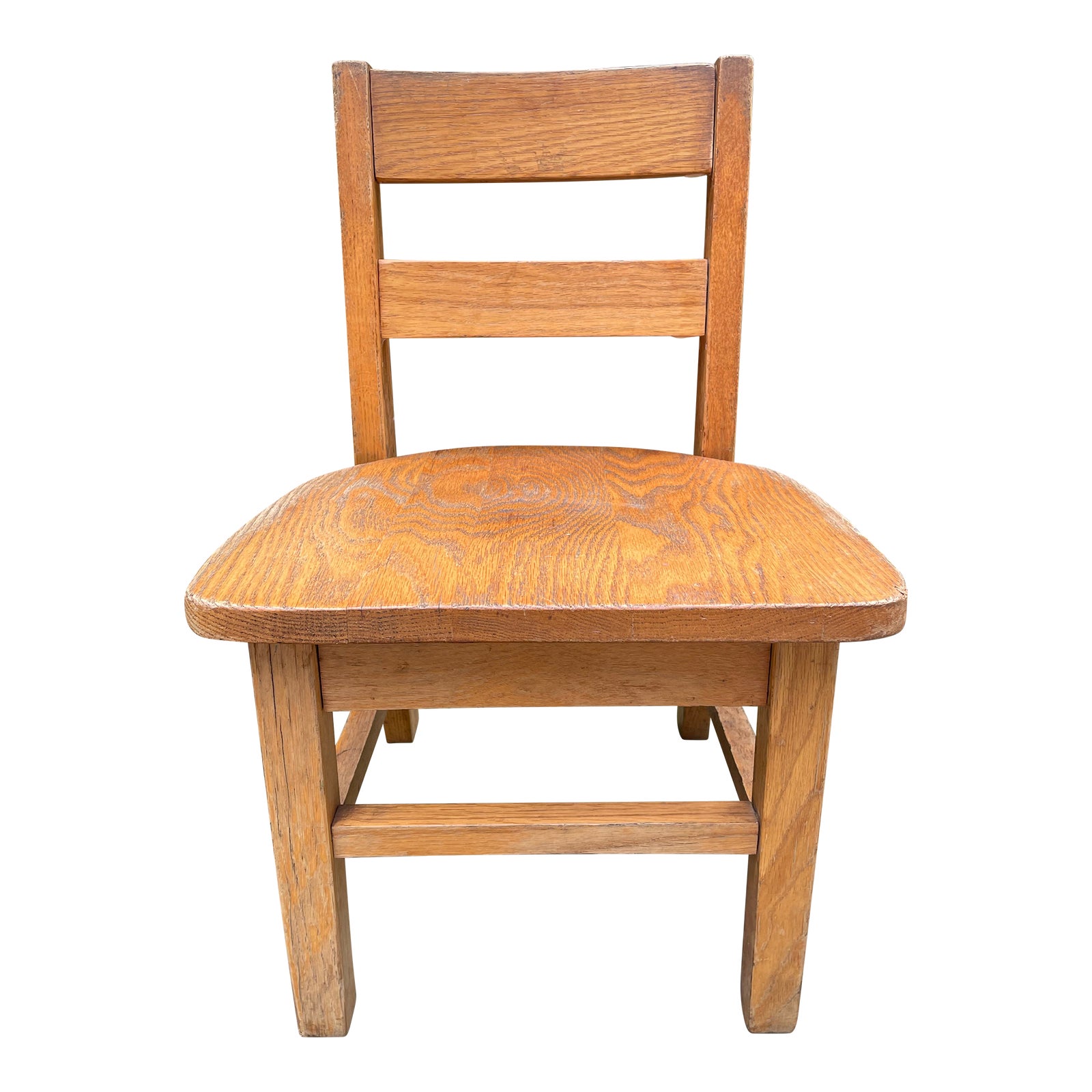 Vintage Oak Childs School Chair 1950's | Chairish