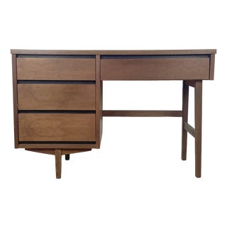 Mid-Century Walnut Writing Desk From Stanley Furniture For Sale