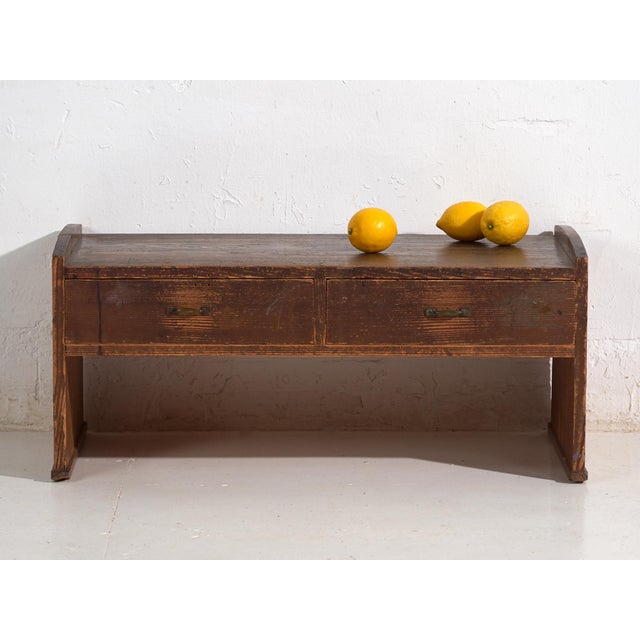 Wood Japanese Low Side Table in Wood For Sale - Image 7 of 13