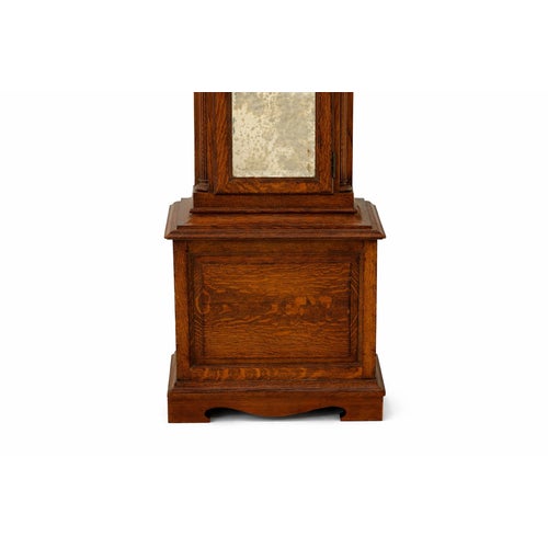 J.C. Jennens & Sons London England Oak Grandfather Clock For Sale - Image 4 of 10