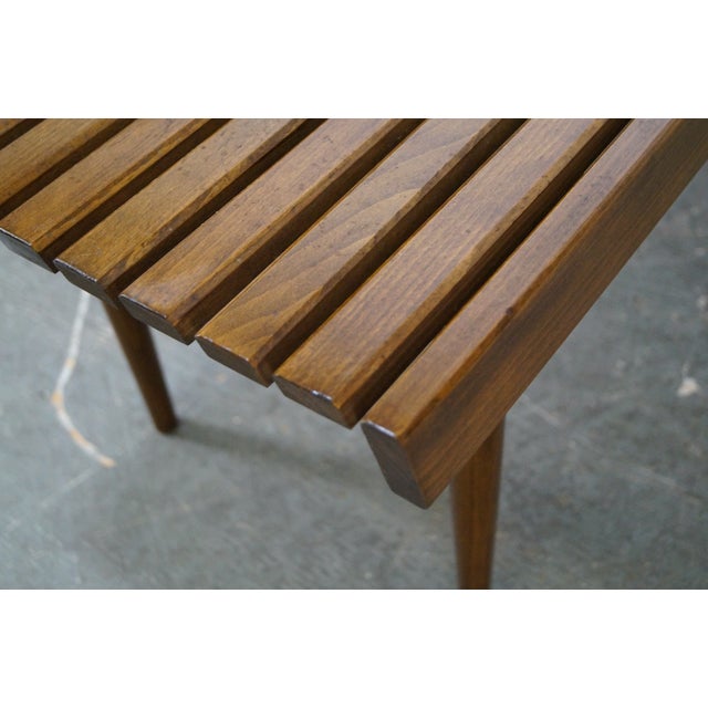 Mid Century Modern Slat Bench Coffee Table