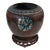 Meiji Japanese Bronze and Enamel Champlevé Vase on Stand, Antique Cloisonne For Sale