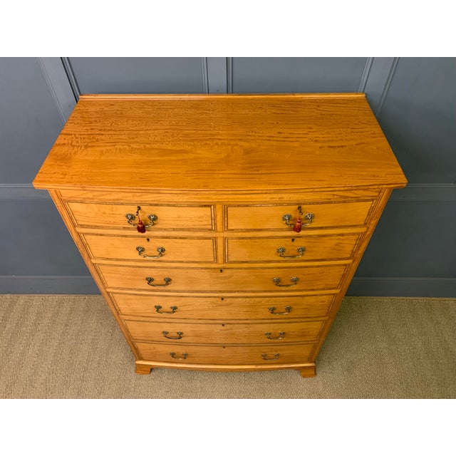 Yellow Inlaid Satinwood Tallboy, 1905 For Sale - Image 8 of 18