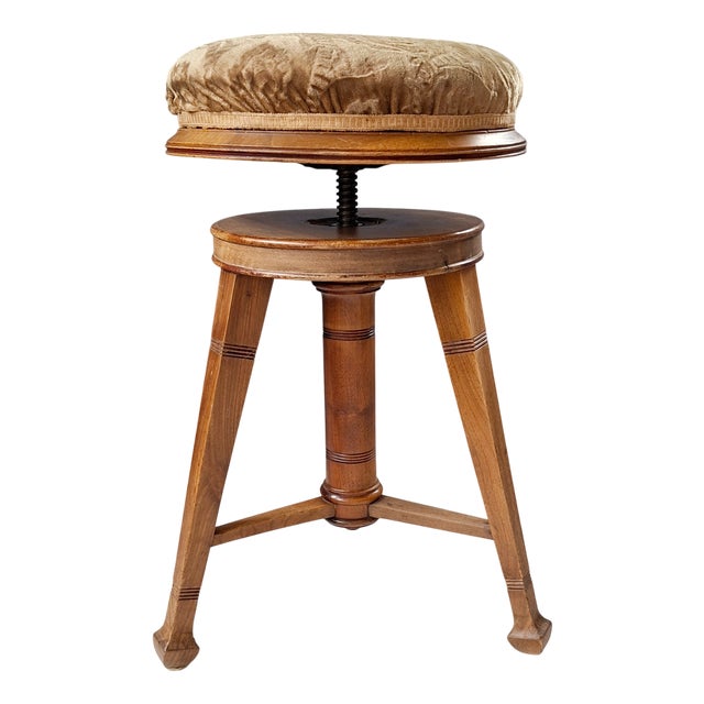 Art Deco Piano Stool, 1920s-1930s For Sale