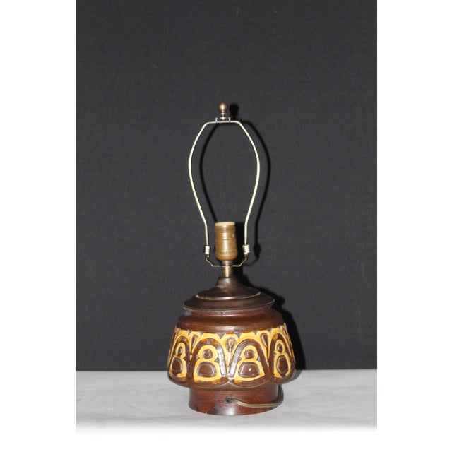 Mid 20th Century Roberto Rigon Style Ceramic Lamp For Sale - Image 9 of 13
