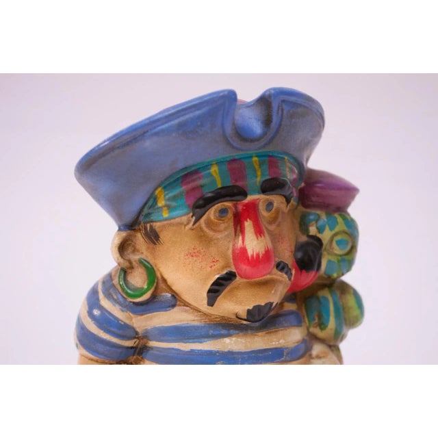 Mid-Century Japanese "Boudoir Pets" Paper Mache Pirate Bank For Sale - Image 9 of 11