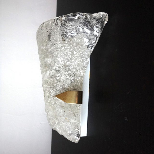 Murano Ice Glass Wall Lamp by Egon Hillebrand for Hillebrand Lighting, 1960s For Sale - Image 11 of 11