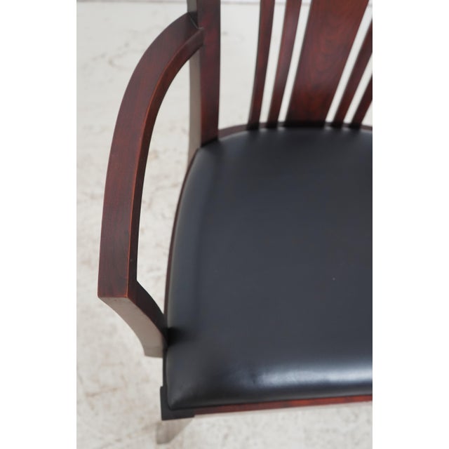 Wood Set of 6 Stickley Cherry Metropolitan Dining Chairs For Sale - Image 7 of 18