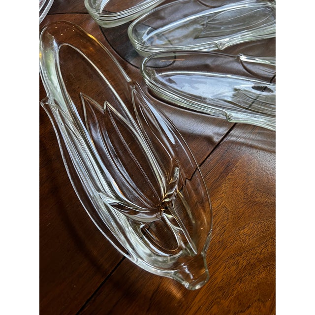 1970s Country Core Glass Corn Dishes With Ceramic Holders- Set of 11 For Sale In Atlanta - Image 6 of 7