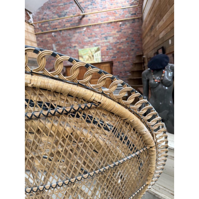 Emmanuelle Armchair in Wicker and Rattan For Sale - Image 13 of 14