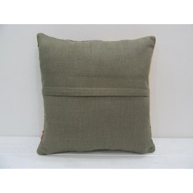 Rustic Handmade Patchwork Kilim Pillow Cover For Sale - Image 3 of 4