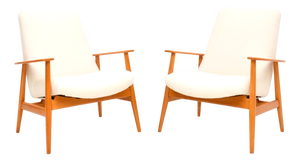 Vintage Danish Lounge Chairs, 1950s, Set of 2