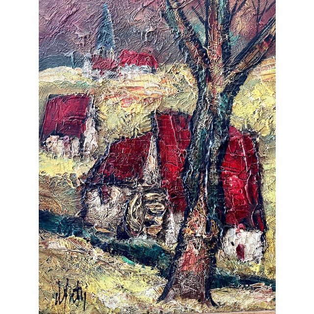 Henri d'Anty, French Modernist Oil Painting Expressionist Village Farm Landscape Ecole Paris For Sale - Image 4 of 8