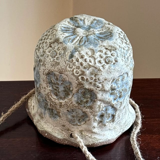 Vintage Artisan-Crafted Stoneware Hanging Planter For Sale - Image 10 of 12