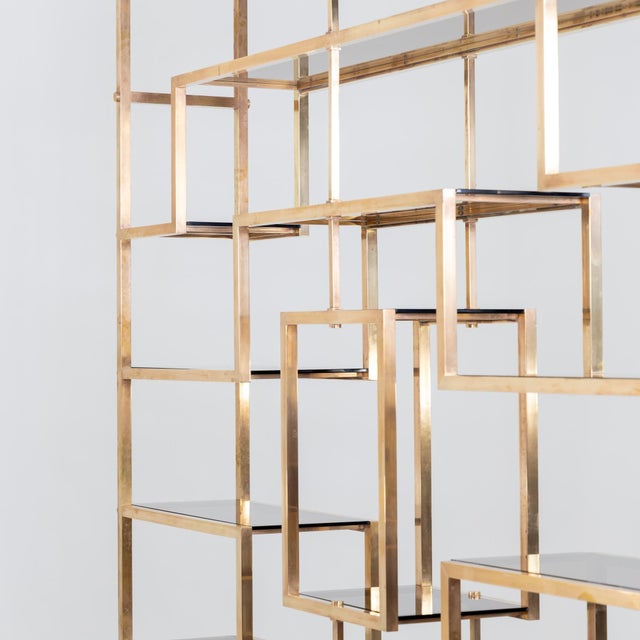 1960s Kim Moltzer Modernist Brass Etagere For Sale - Image 5 of 9