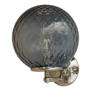 Contemporary "Ballotton" Blue Murano Glass Wall Sconce