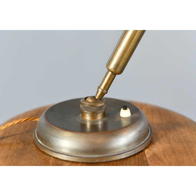 Brown Table Lamp by Giovanni Michelucci for Lariolux, 1940s For Sale - Image 8 of 11