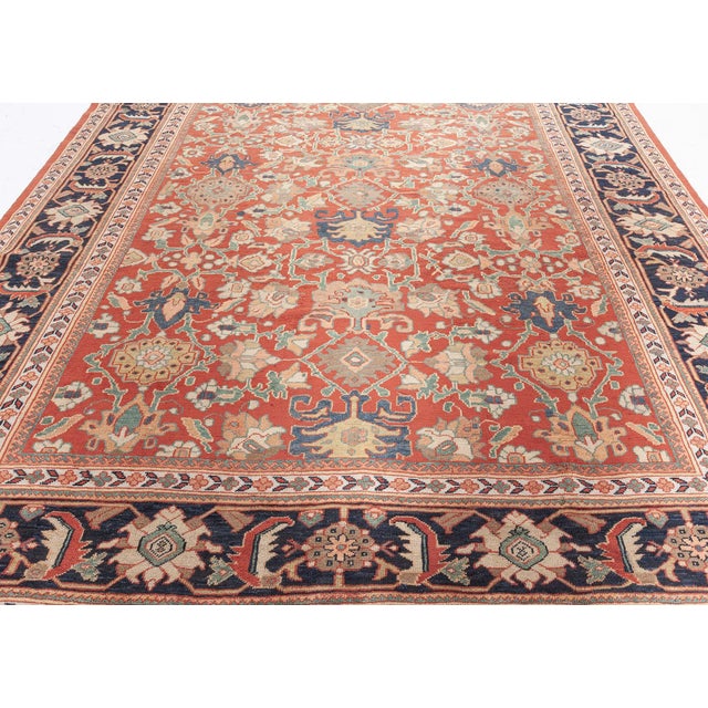 Textile Persian Sultanabad Rug For Sale - Image 7 of 8