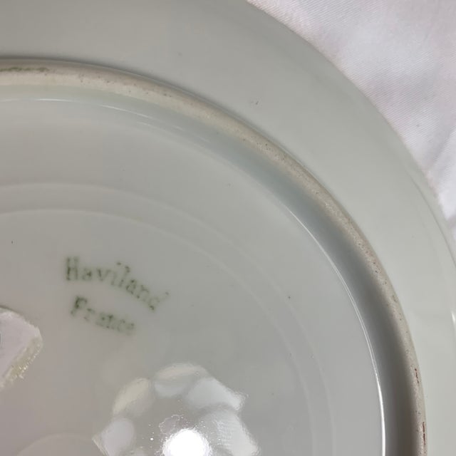 Mid 20th Century Set of 3 French Limoges Hand Painted Wall Plates For Sale - Image 5 of 7