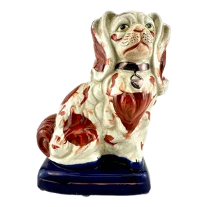 Vintage English Traditional King Charles Spaniel Porcelain Dog Figurine