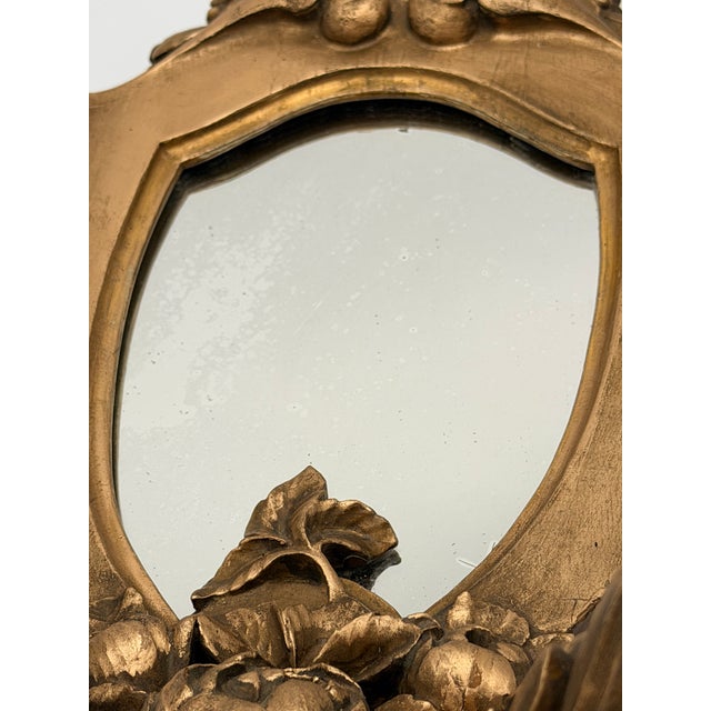 Wood Vintage Italian Hollywood Regency Gilt Wood Mirrored Two-Arm Wall Sconces - A Pair For Sale - Image 7 of 15