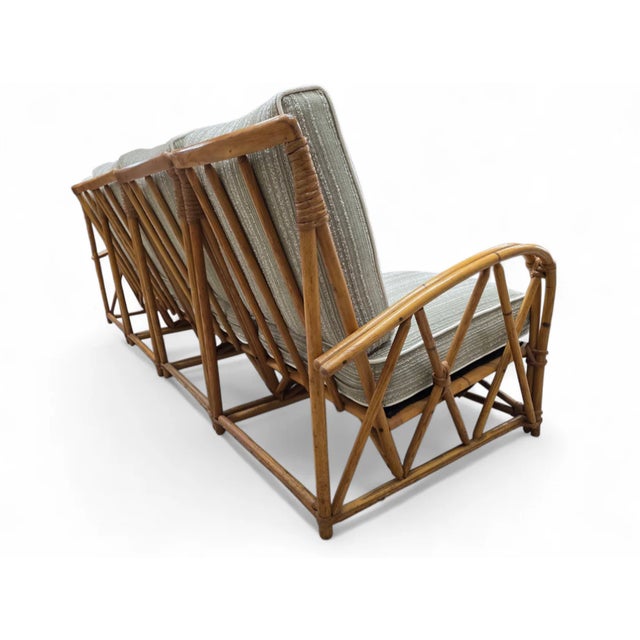 Heywood-Wakefield Mid 20th Century 4 Piece Modular Adjustable Sectional Sofa by Heywood Wakefield Newly Reupholstered For Sale - Image 4 of 8