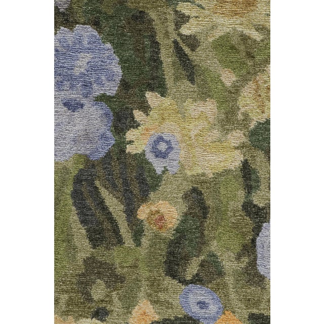 Rug & Kilim’s Botanical Rug in Green With Floral Patterns - “Summer Dream” For Sale In New York - Image 6 of 7