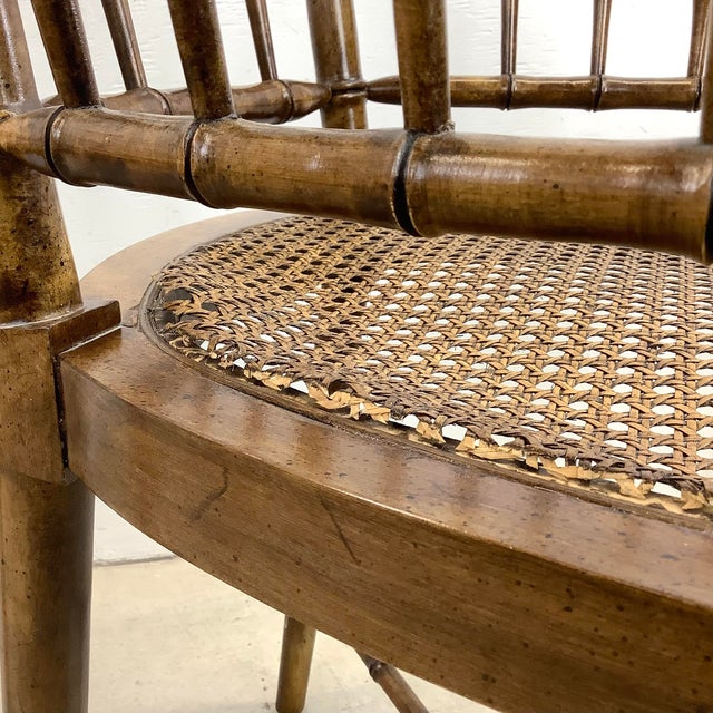 Pair Antique Cane Seat Side Chairs Chairish