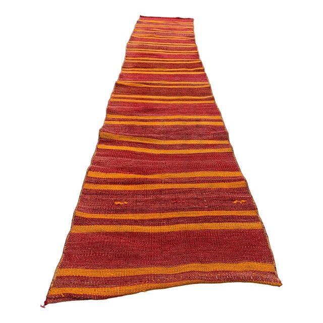 Turkish Narrow Kilim Runner Rug For Sale