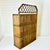 1970s Vintage Coastal Boho Chic Chippendale Wicker Split Bamboo Wall Mounted 3-Shelf Cabinet For Sale - Image 9 of 12